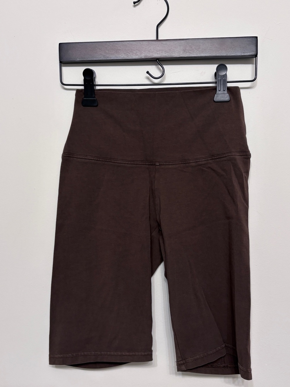 Aritzia TNA mocha brown cotton atmostphere highrise shorts sz xs xsmall preowned